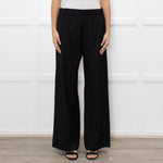 Serena Bute Black Pull On Wide Leg Trousers