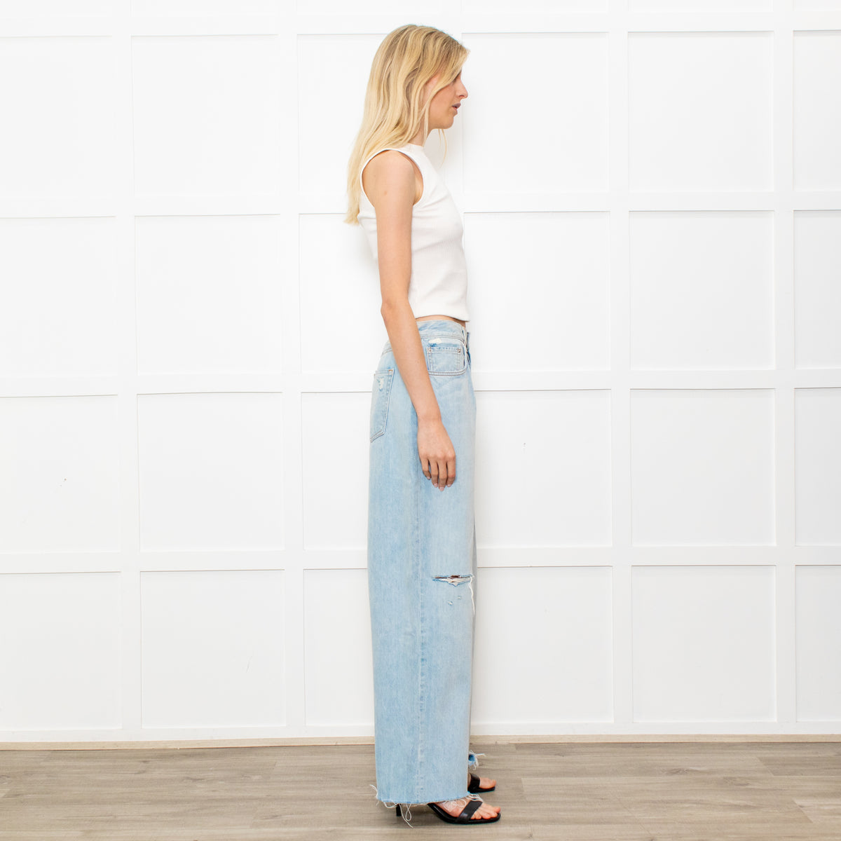 GRLFRND The Liya Boyfriend Jeans With Rip Knee