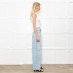 GRLFRND The Liya Boyfriend Jeans With Rip Knee