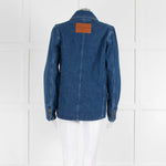 JW Anderson Blue Denim Logo Patch Blazer Jacket