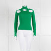 Coperni Green Cross Front Detail Top