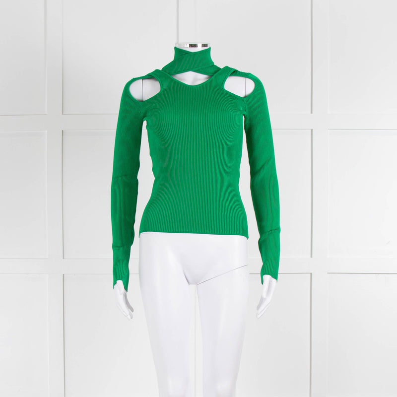 Coperni Green Cross Front Detail Top