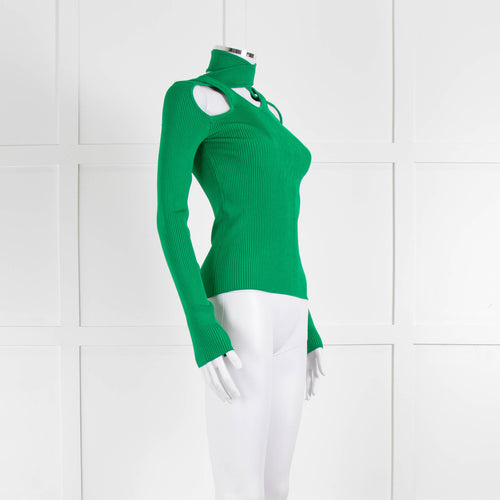 Coperni Green Cross Front Detail Top