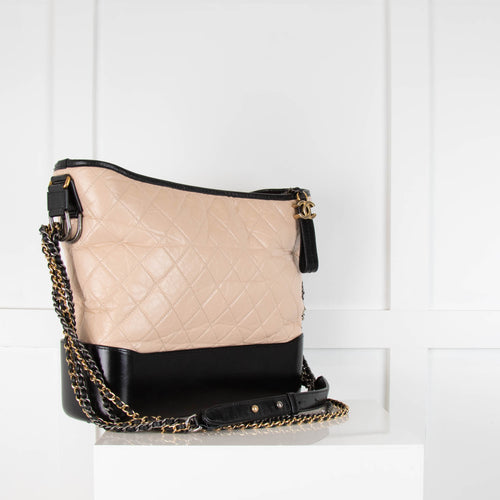 Chanel Medium Nude and Black Gabrielle Bag