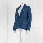 JW Anderson Blue Denim Logo Patch Blazer Jacket