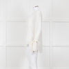 Seven For All Mankind Cream Sheer Tie Up Sleeve Detail Top