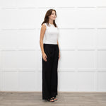 Serena Bute Black Pull On Wide Leg Trousers