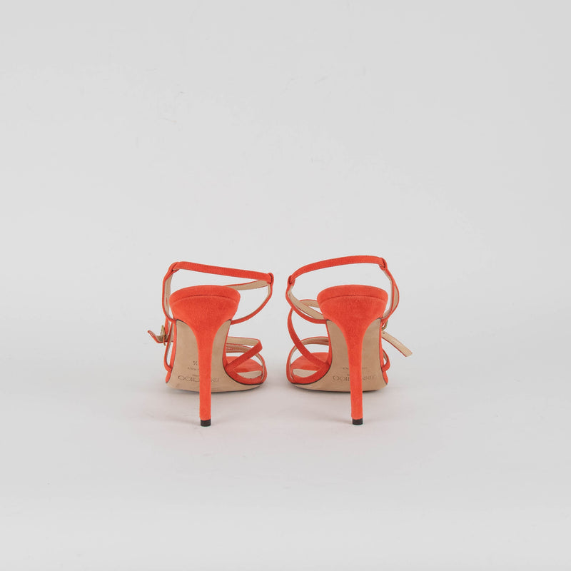 Jimmy Choo Orange Suede Stiletto Heels