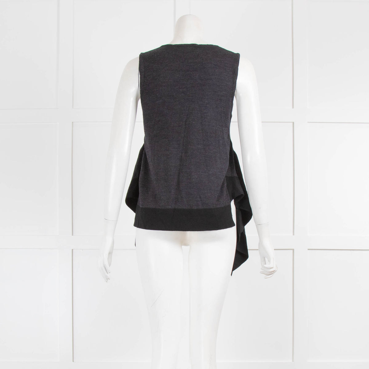 Bamford Dark Grey Vest with Black Hem