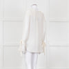 Seven For All Mankind Cream Sheer Tie Up Sleeve Detail Top