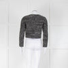 Paule Ka Black, Grey & White Tweed Cropped Jacket