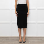 Essentiel Antwerp Black Lurex Knit Skirt