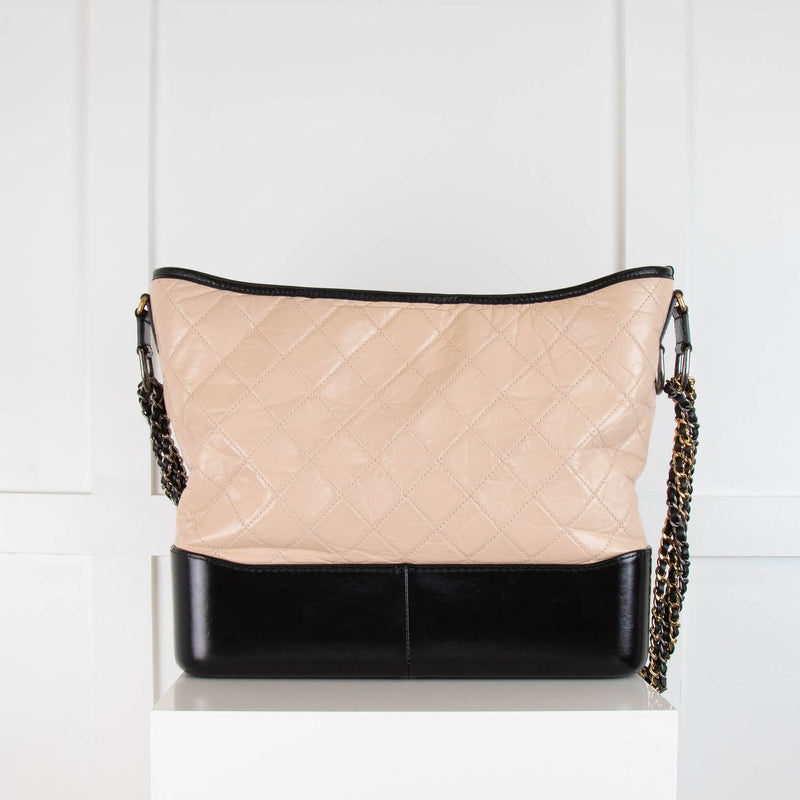 Chanel Medium Nude and Black Gabrielle Bag