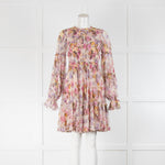 Needle & Thread X Jasmine Hemsley Pink And Mauve Floral Dress