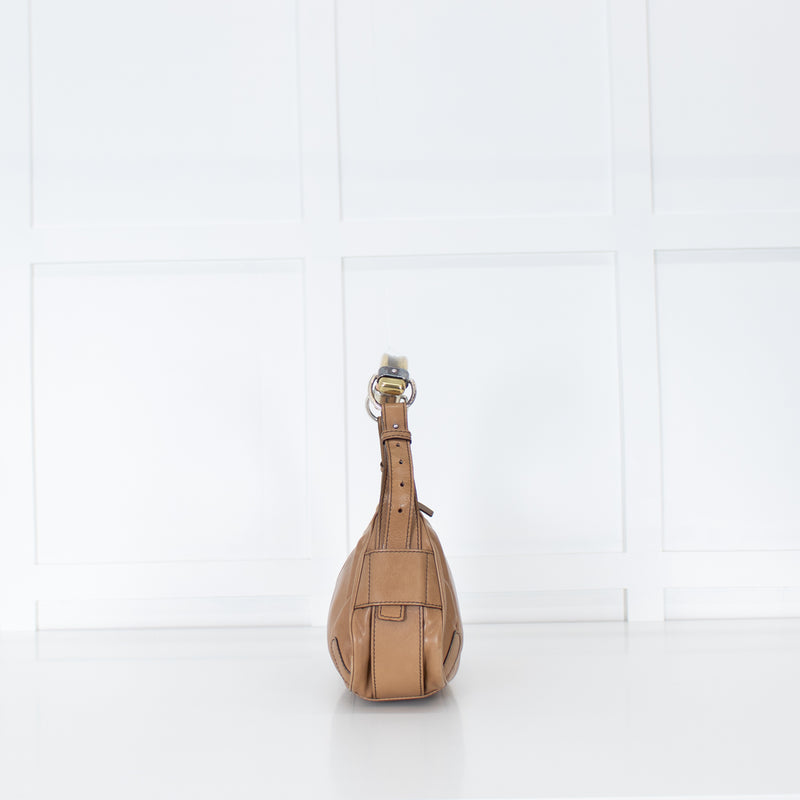 Saint Laurent Beige Mombasa Metal Handle Small Bag