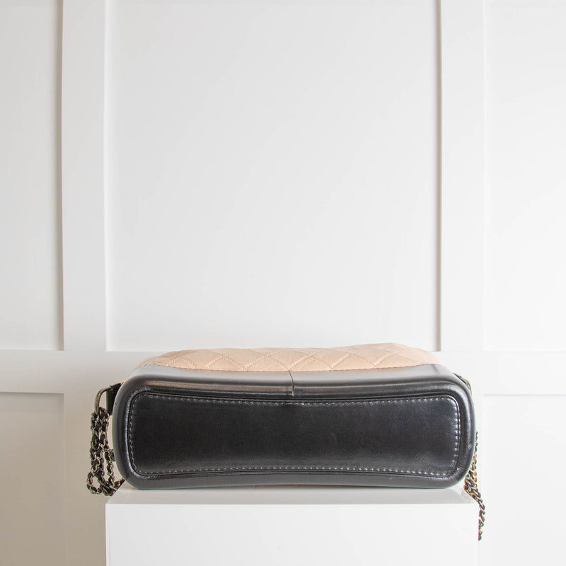 Chanel Medium Nude and Black Gabrielle Bag