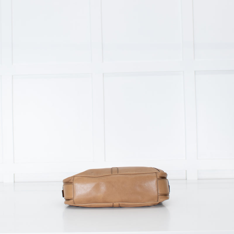 Saint Laurent Beige Mombasa Metal Handle Small Bag