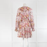 Needle & Thread X Jasmine Hemsley Pink And Mauve Floral Dress