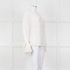 Seven For All Mankind Cream Sheer Tie Up Sleeve Detail Top