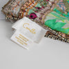 Camilla Pale Pink Green Print Diamante Square Silk Scarf