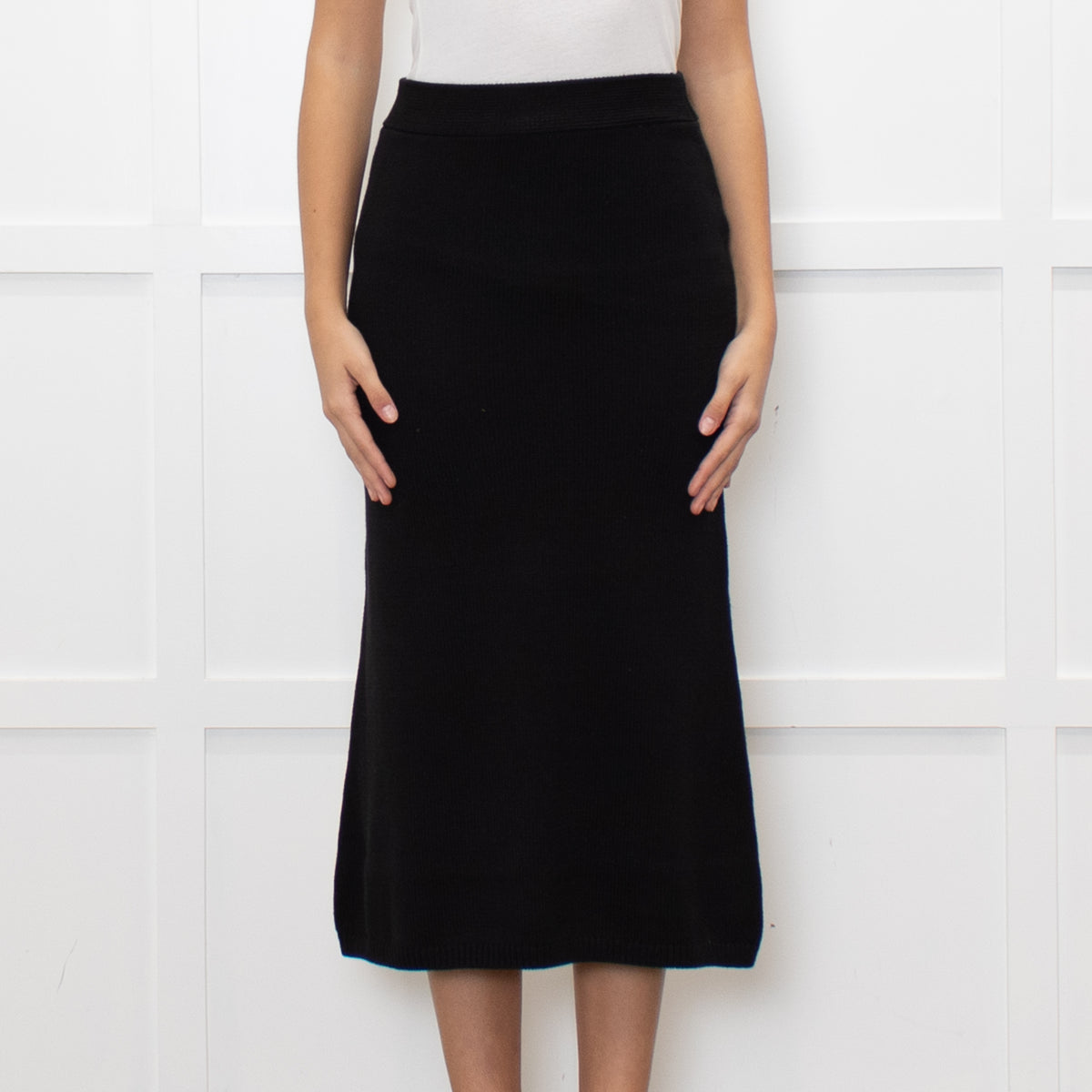Equipment Black Knitted Pencil Skirt