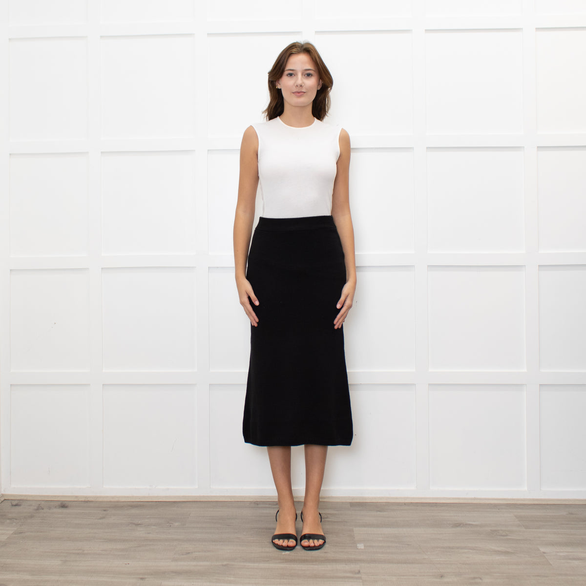 Equipment Black Knitted Pencil Skirt