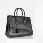 Saint Laurent Small Black Studded Sac de Jour