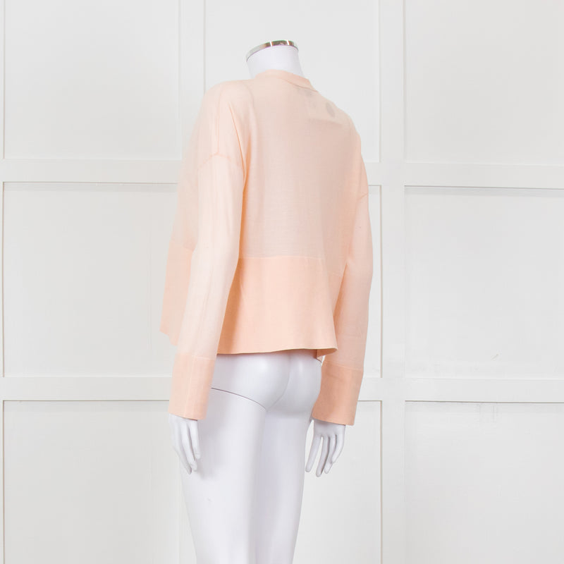 Me + Em Pale Pink Fine Knit Cardigan