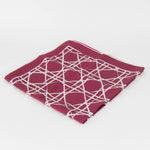 Christian Dior Burgundy and Fuschia Reversible Silk Square Scarf
