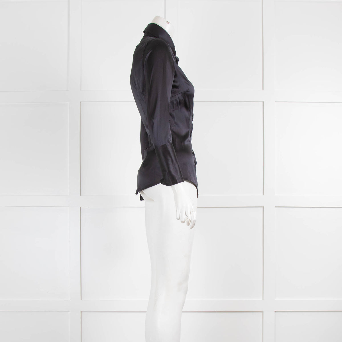 Hawes & Curtin Black Sheen Blouse