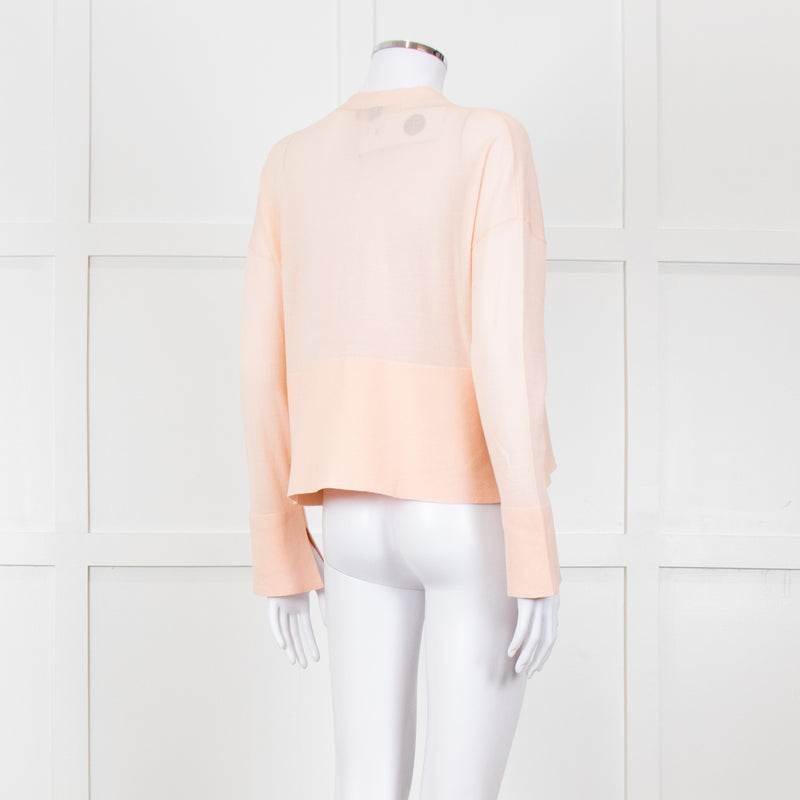 Me + Em Pale Pink Fine Knit Cardigan