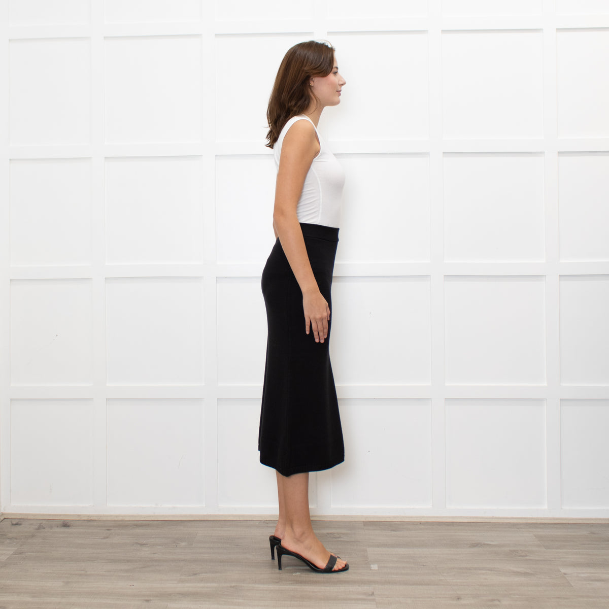 Equipment Black Knitted Pencil Skirt