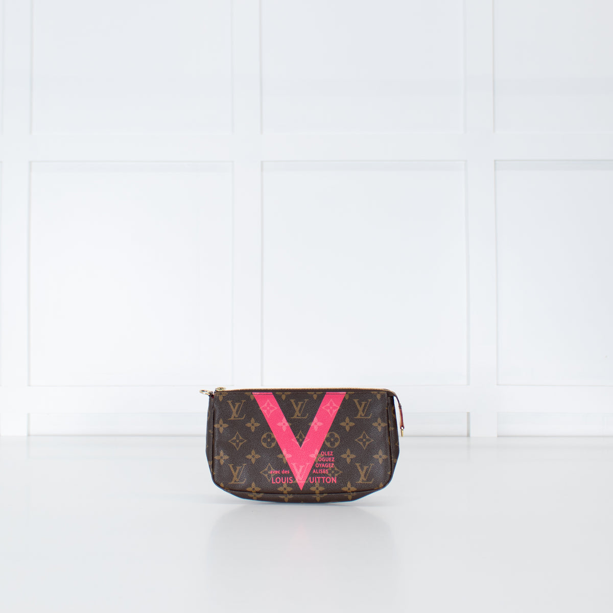 Louis Vuitton Brown And Pink V Pochette