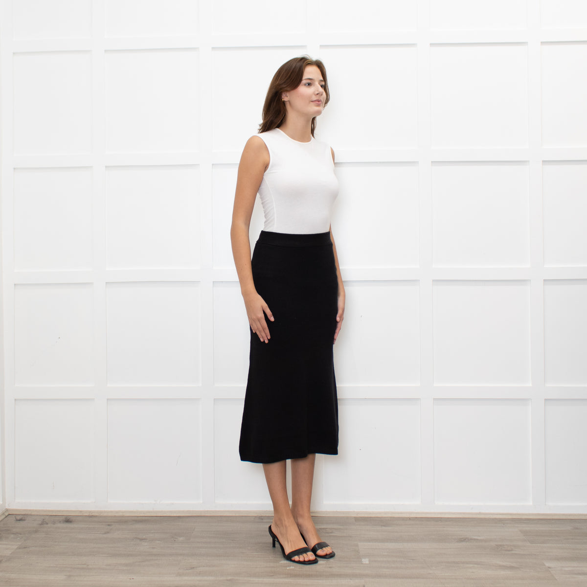 Equipment Black Knitted Pencil Skirt