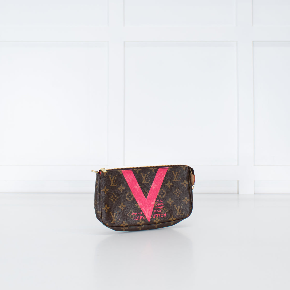 Louis Vuitton Brown And Pink V Pochette
