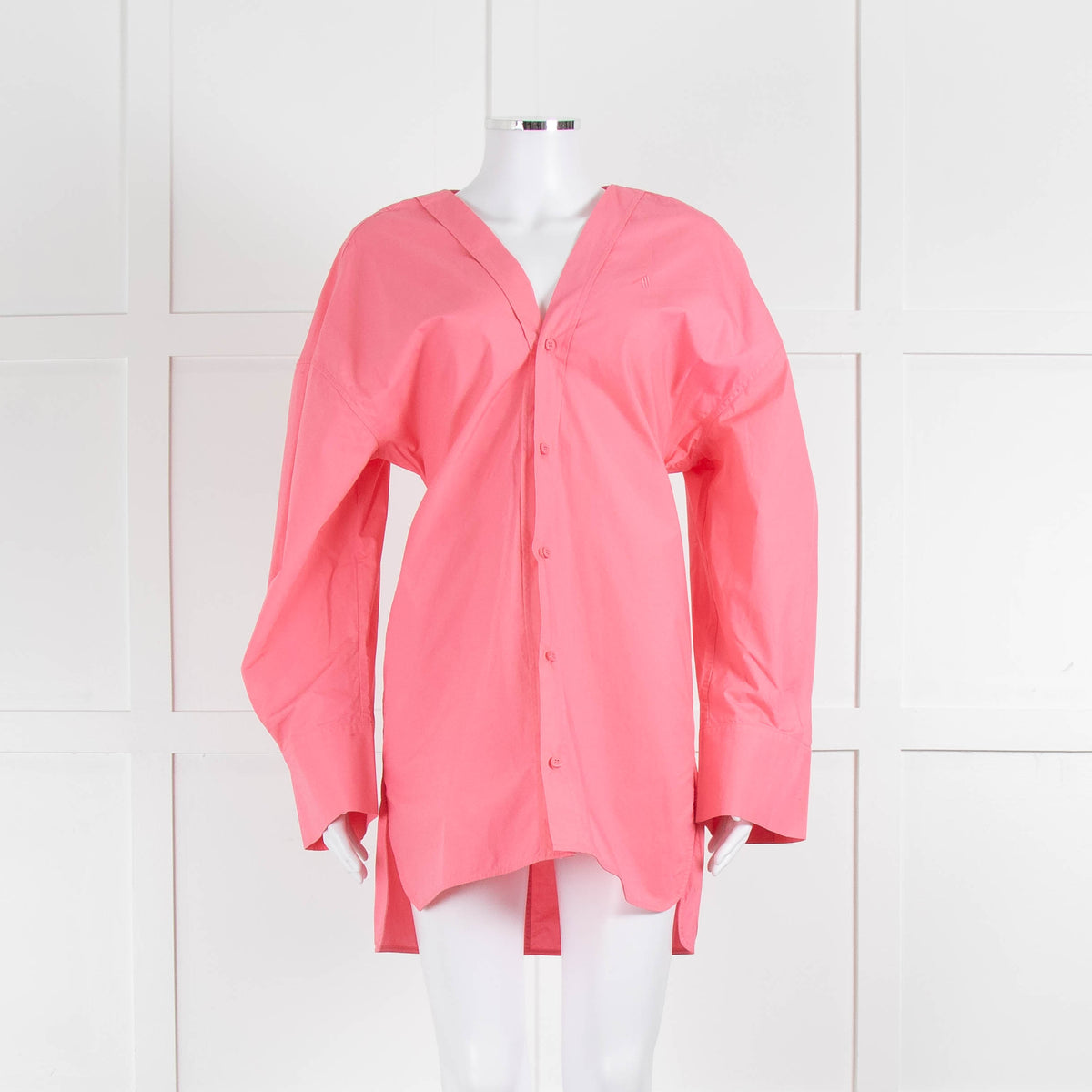 The Attico Pink Fitted Longline Shirt