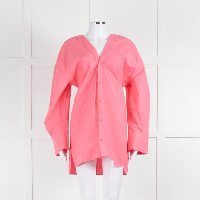 The Attico Pink Fitted Longline Shirt