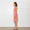D Exterior Pink Beige Red Silver Lurex Knitted Sleeveless Dress