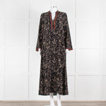 Emporio Sirenuse Black Brown Print Long Kaftan