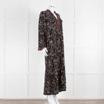 Emporio Sirenuse Black Brown Print Long Kaftan
