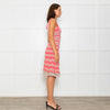 D Exterior Pink Beige Red Silver Lurex Knitted Sleeveless Dress
