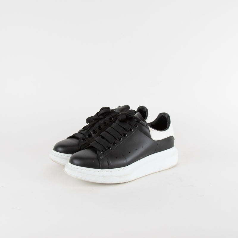 Alexander McQueen Black White Exaggerated-Sole Trainers