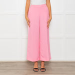 Me+Em Candy Pink Satin Side Detail Wide Leg Trousers