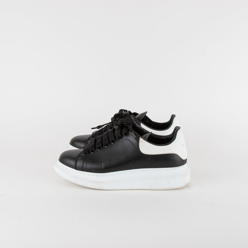 Alexander McQueen Black White Exaggerated-Sole Trainers