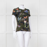 Valentino Khaki Camouflage Embellished T-Shirt