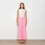 Me+Em Candy Pink Satin Side Detail Wide Leg Trousers