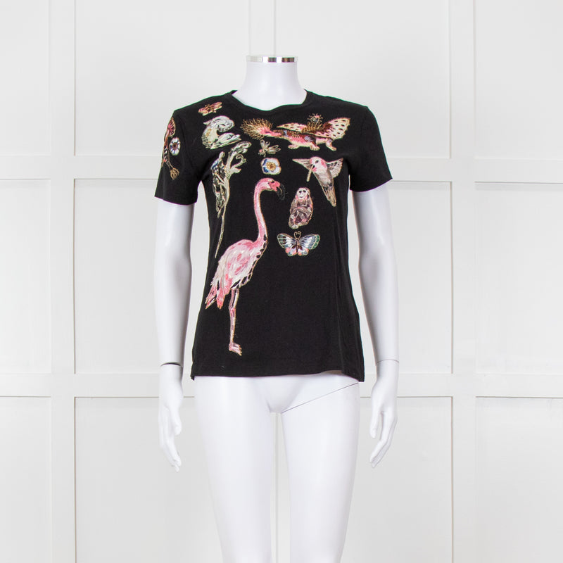Valentino Black Embellished T-shirt