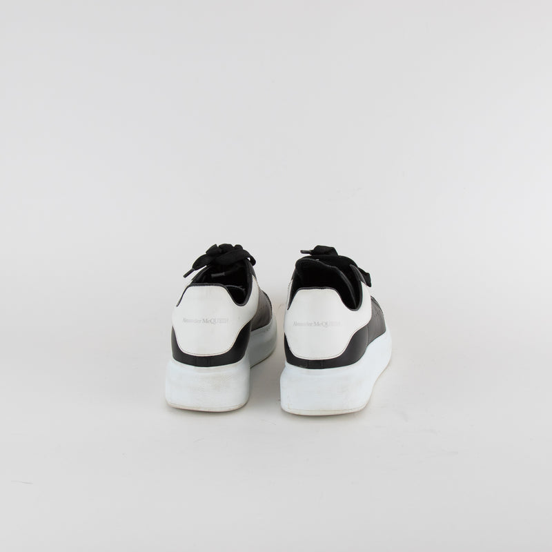 Alexander McQueen Black White Exaggerated-Sole Trainers