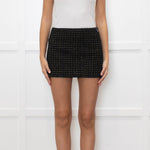 Rag & Bone Green Lurex Tweed Mini Skirt