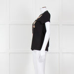 Valentino Black Embellished T-shirt